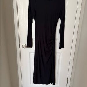 Elegant Black Long Sleeve Dress